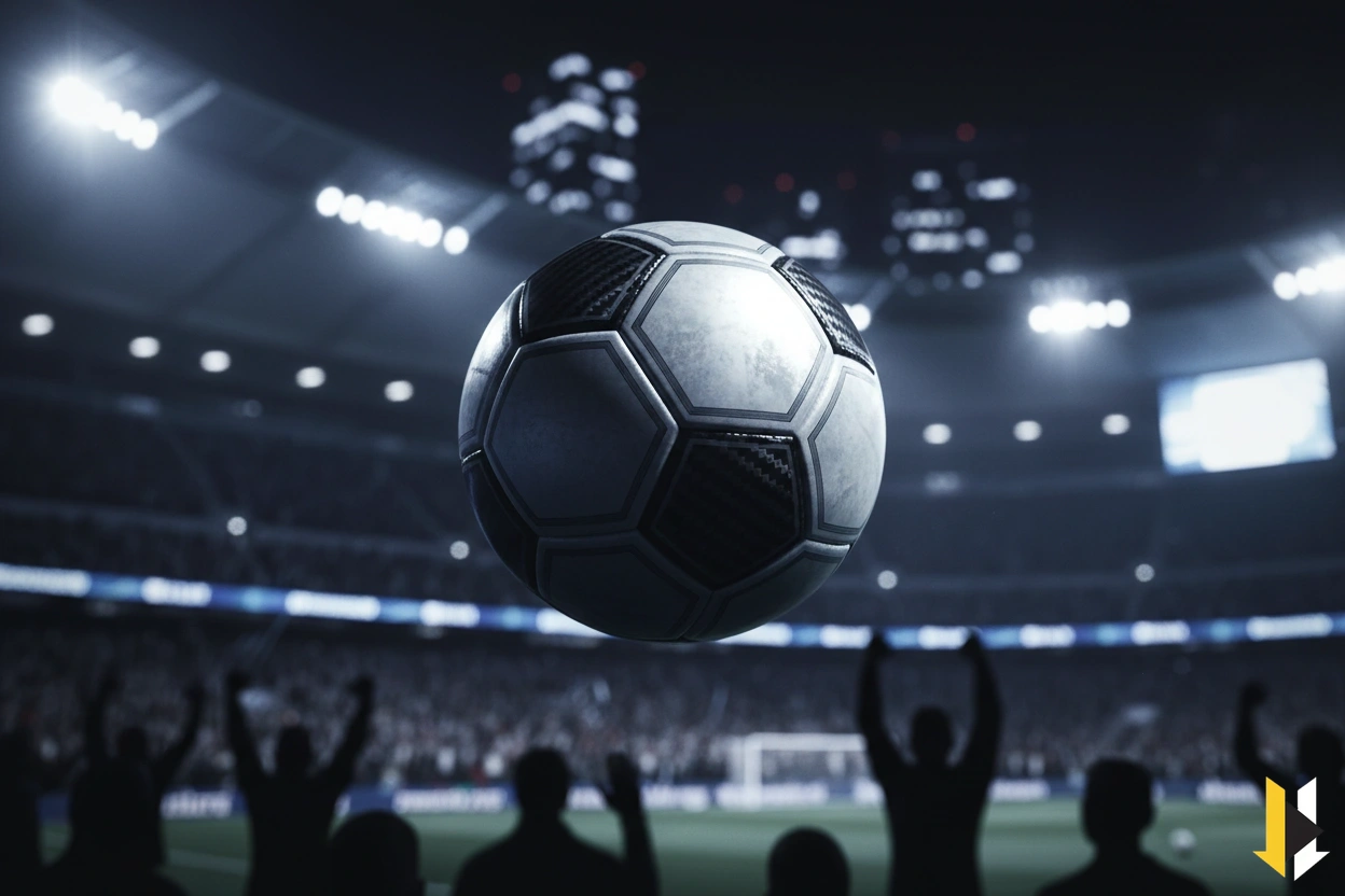 Grafische Live-Animation eines laufenden Fußballspiels